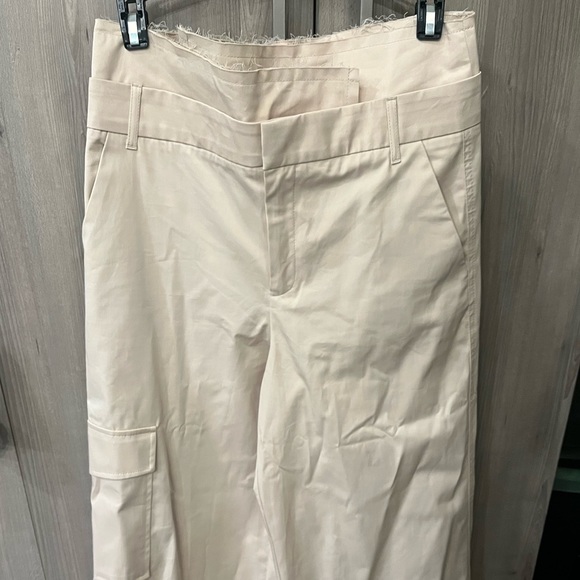 Zara Beige/tan wide leg cargo pants. High waist - Picture 5 of 6
